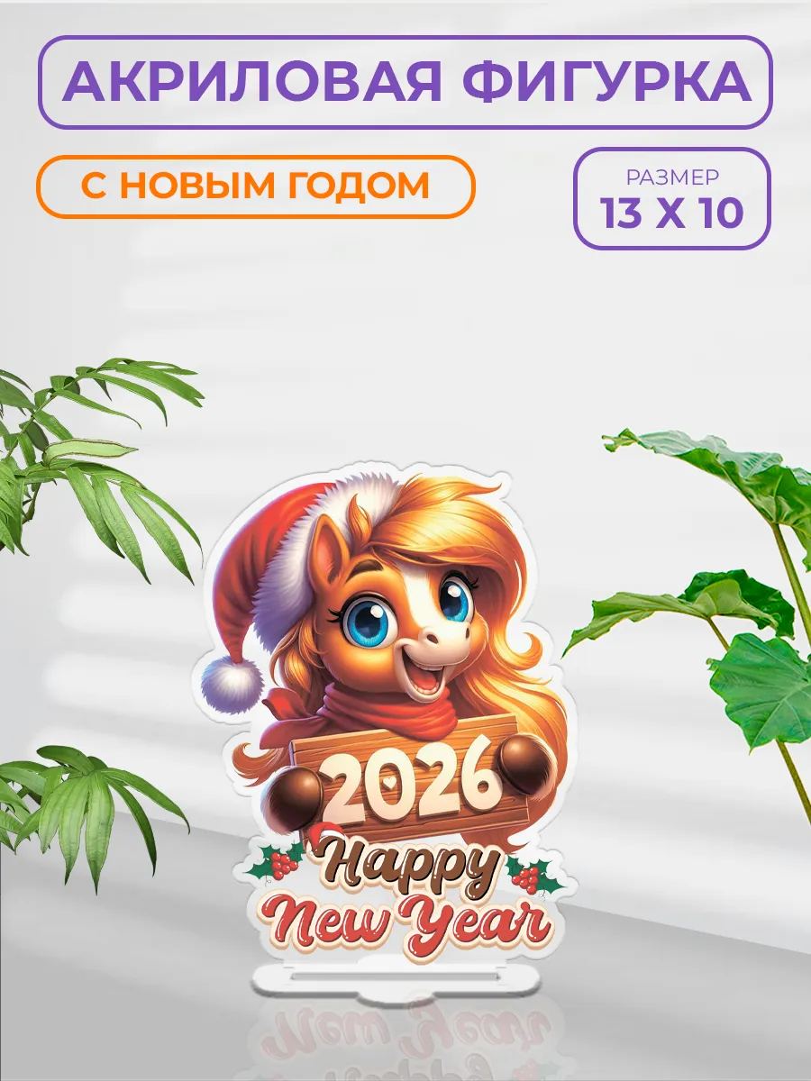 Акриловая фигурка - статуэтка С Новым Годом