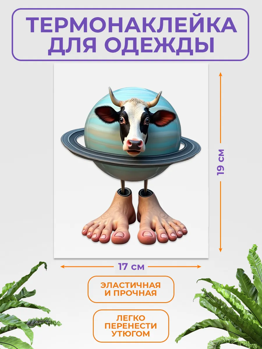 Термонаклейка на одежду la vaca saturno saturnia